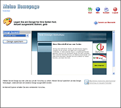Legen Sie hier ein Design f&uuml;r Ihre Seiten fest