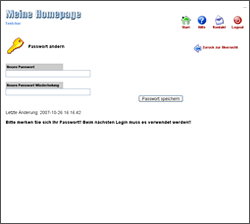 Hier k&ouml;nnen Sie Ihr Passwort &auml;ndern